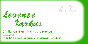 levente karkus business card